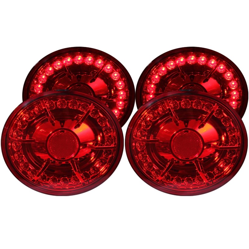 ANZO 2005-2010 Chevrolet Corvette LED Taillights Red 4pc - 321168