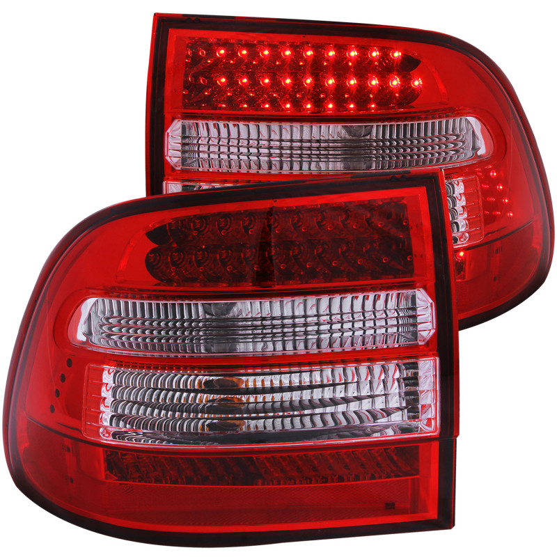 ANZO 2003-2006 Porsche Cayenne LED Taillights Red/Clear - 321170