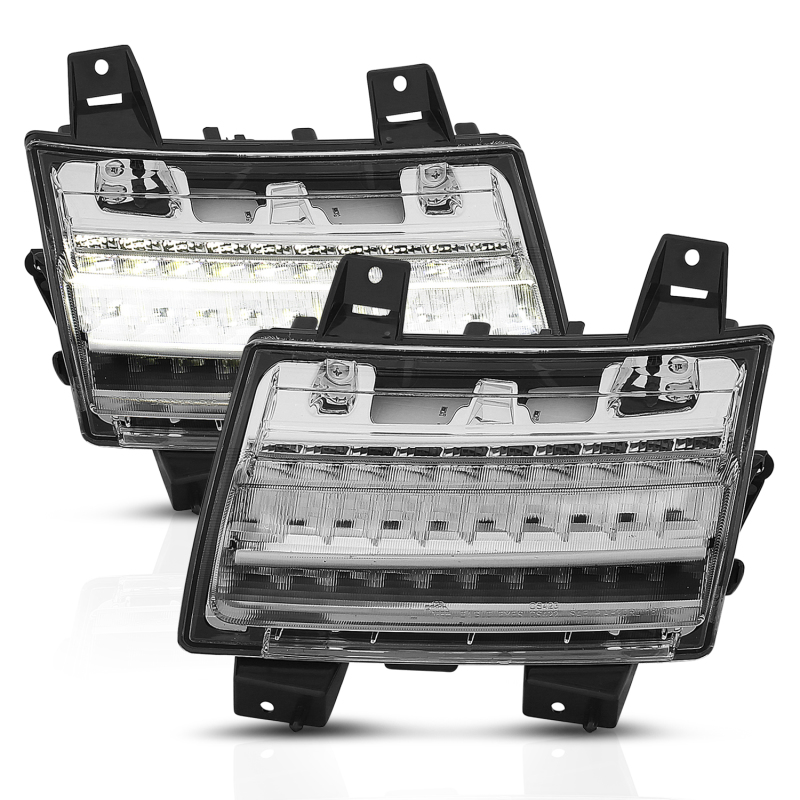 ANZO 18-19 Jeep Wrangler JL LED Chrome Clear w/ Sequential Signal - 511082