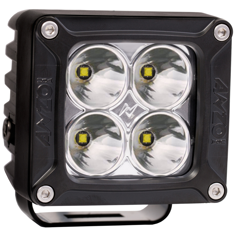 ANZO 3inx 3in High Power LED Off Road Spot Light w/ Harness - 881045