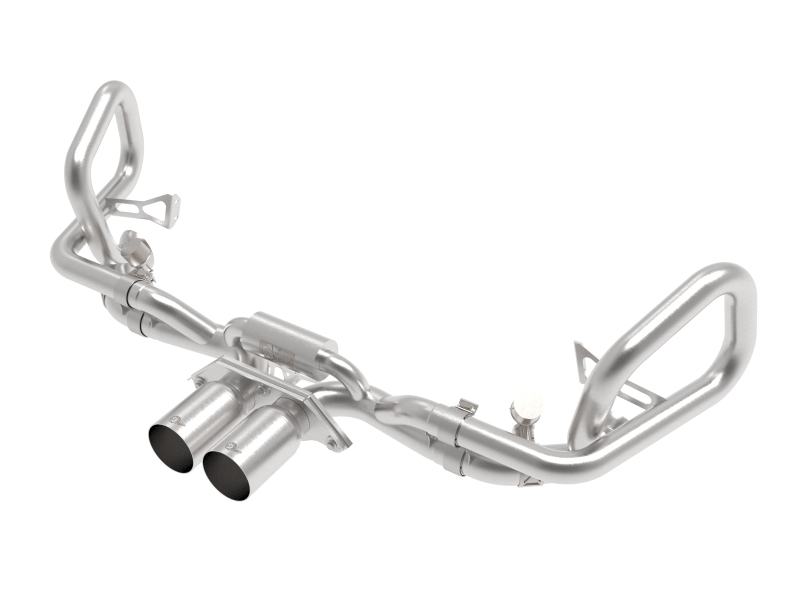 afe 14-16 Porsche 911 GT3 991.1 H6 3.8L MACH Force-Xp 304 SS Cat-Back Exhaust System w/ Brushed Tips - 49-36450-H