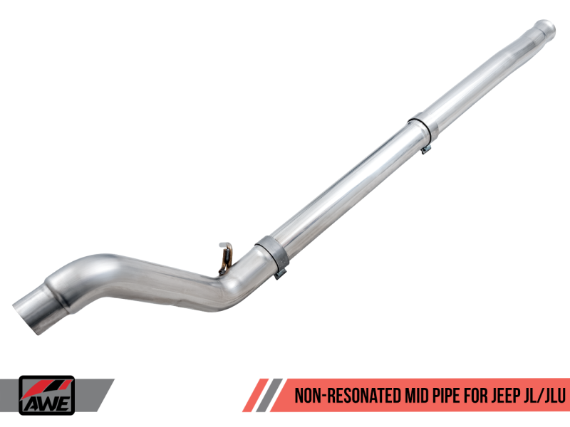 AWE Tuning 2018+ Jeep Wrangler JL/JLU 2.0T Non-Resonated Mid Pipe - 3020-11003
