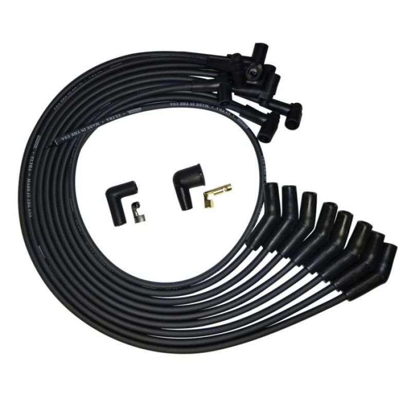 Moroso SB Ford 351W 135 Plug HEI Unsleeved Ultra Spark Plug Wire Set - Black - 51072