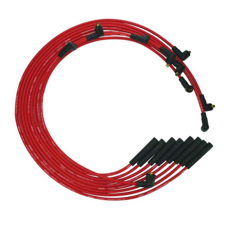 Moroso BB Chrysler Mopar 361/383/400/440 Str Plug Non-HEI Ultra Spark Plug Wire Set - Red - 52061