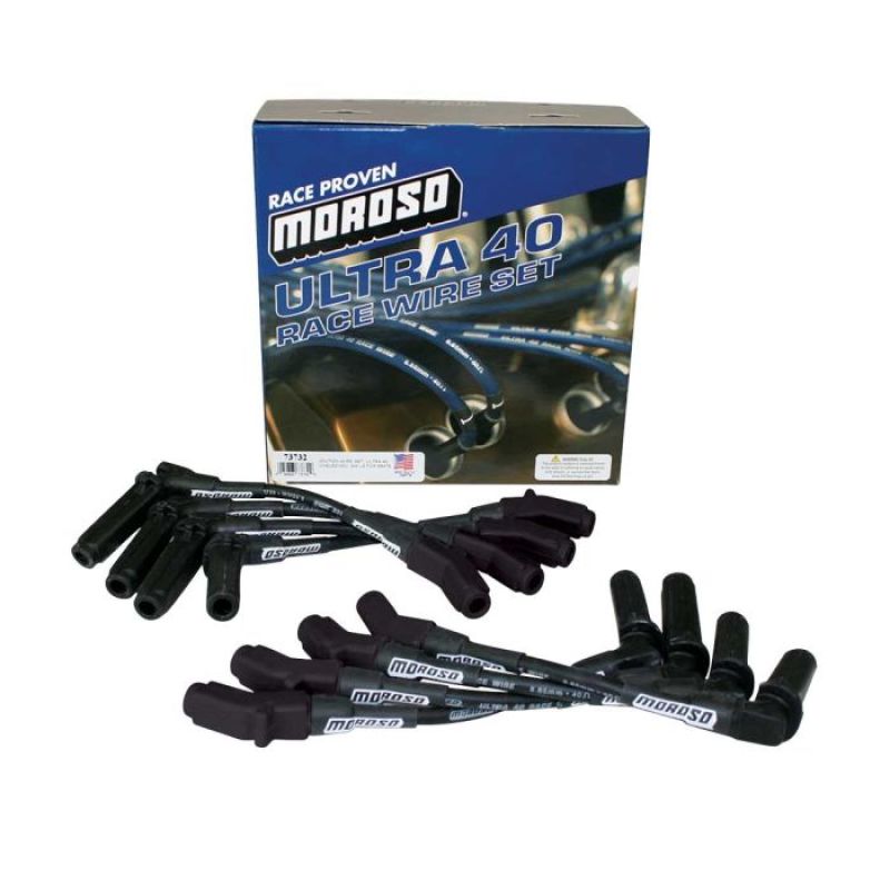 Moroso GM LS Unsleeved Ultra 40 Wire Set - Black (For 68476) - 73732