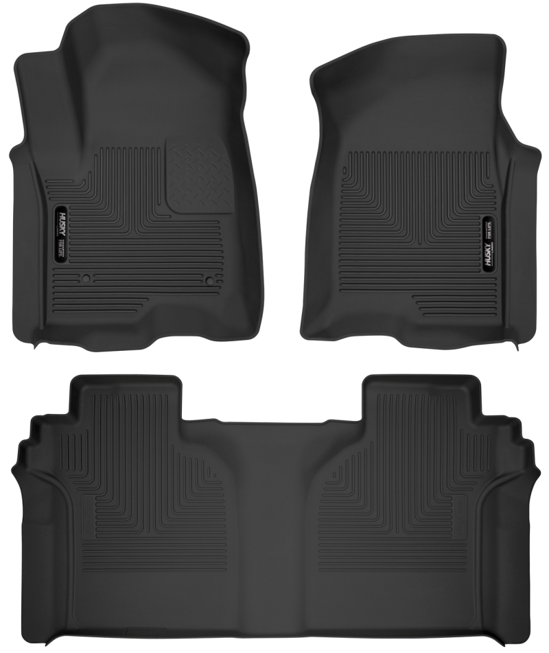 Husky Liners 19-22 Chevrolet Silverado Crew Cab X-Act Contour Front & Second Seat Floor Liners - 54208