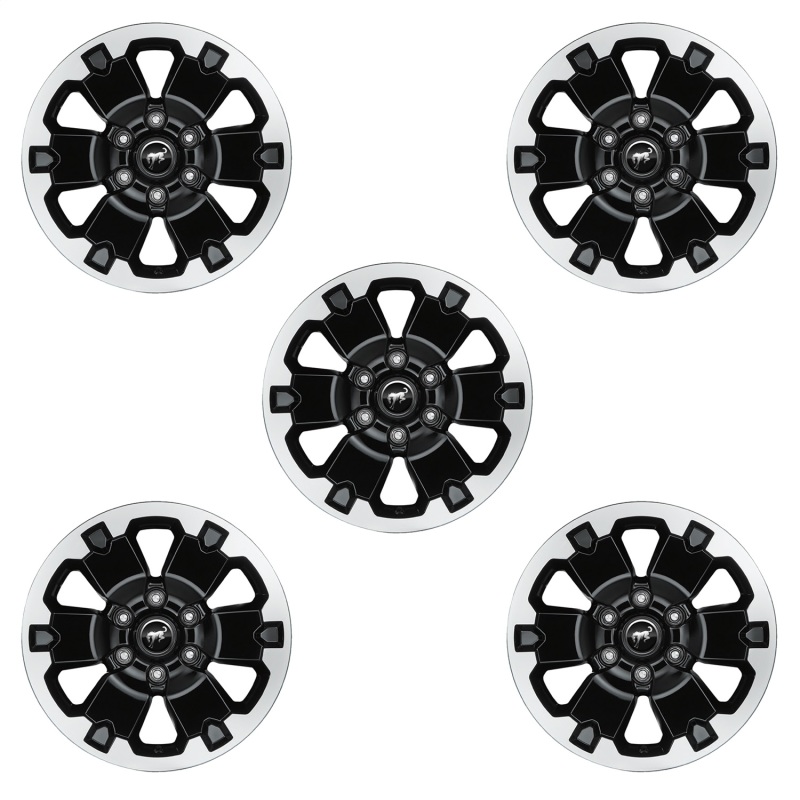 Ford Racing 21-22 Bronco 18in Black Machined Face Wheel Kit - M-1007K-BB5