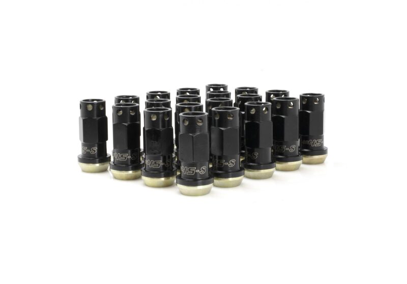 Wheel Mate Muteki SR45-S Lug Nut Kit 12x1.50 - Black Finish w/ YZP Washers - 32946B