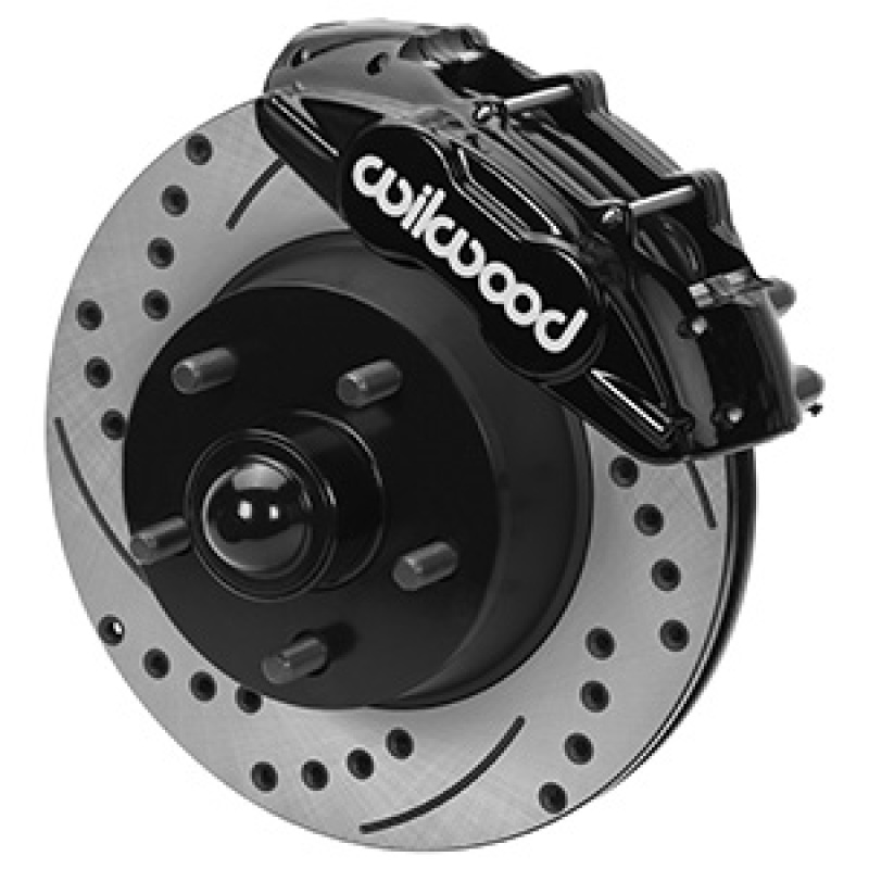 Wilwood 65-67 Ford Mustang D11 11.29 in. Brake Kit w/ Flex Lines - Drilled Rotors - 140-16801-D