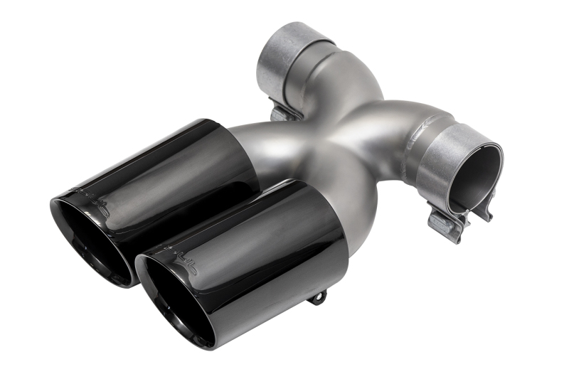 SOUL 13-16 Porsche 987.2 / 981 Cayman / Boxster Bolt-On X-Pipe w/ Tips - Black Chrome Dual Wall Tips - POR.BC.XT.BC