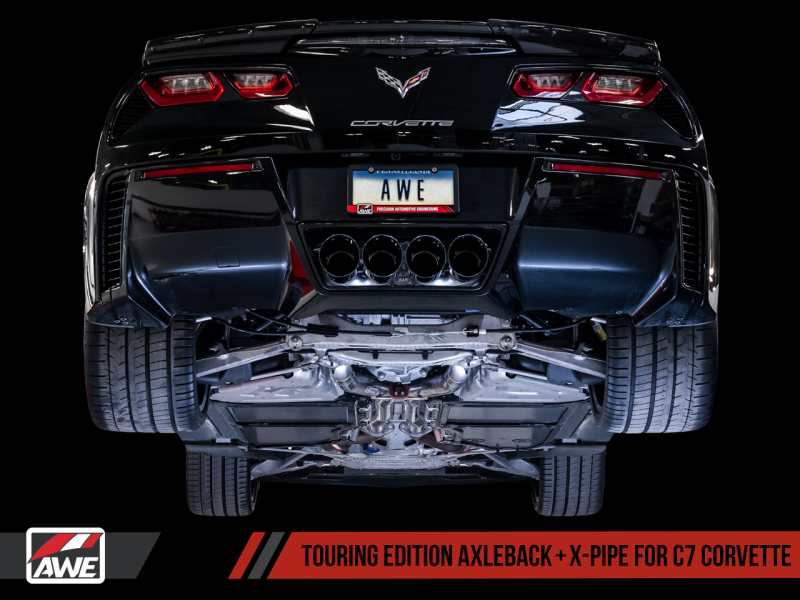 AWE Tuning 14-19 Chevy Corvette C7 Z06/ZR1 (w/o AFM) Track Edition Axle-Back Exhaust w/Chrome Tips - 3020-42073
