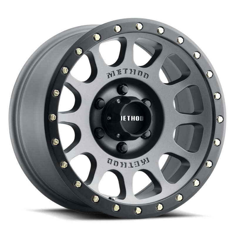Method MR305 NV 18x9 / -12mm Offset / 6x5.5 BP / 108mm CB / Titanium - Matte Black Lip Wheel - MR30589060812N