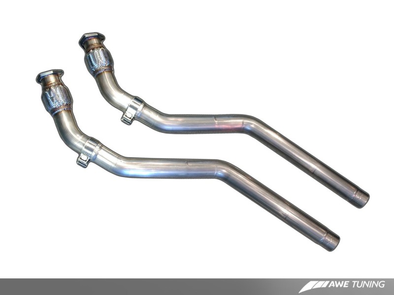 AWE Tuning Audi B8 4.2L Non-Resonated Downpipes for RS5 - 3220-11012