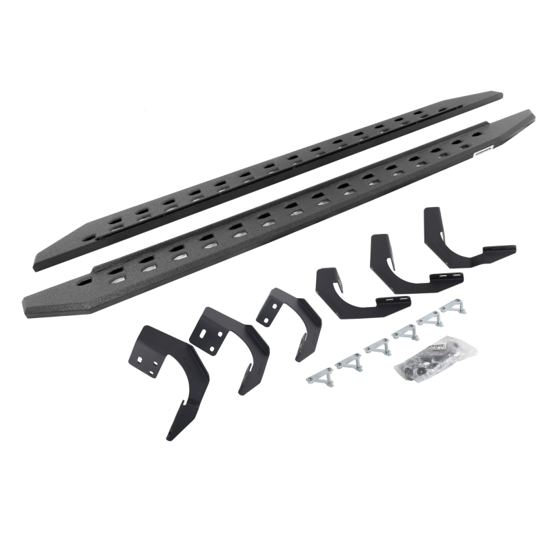 Go Rhino 15-22 Ram 1500 CC 4DR (Clssc Bdy) RB20 Slim Running Boards Kit (w/Brackets) - Bedliner Coat - 69420687ST