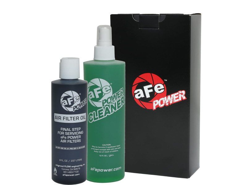 aFe Air Filter Restore Kit (8oz Squeeze Oil & 12oz Spray Cleaner) - Black - 90-51401B