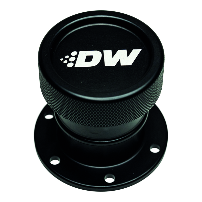 DeatschWerks Straight Filler Neck w/Cap - Matte Black - 6-03-FST-STRAIGHT