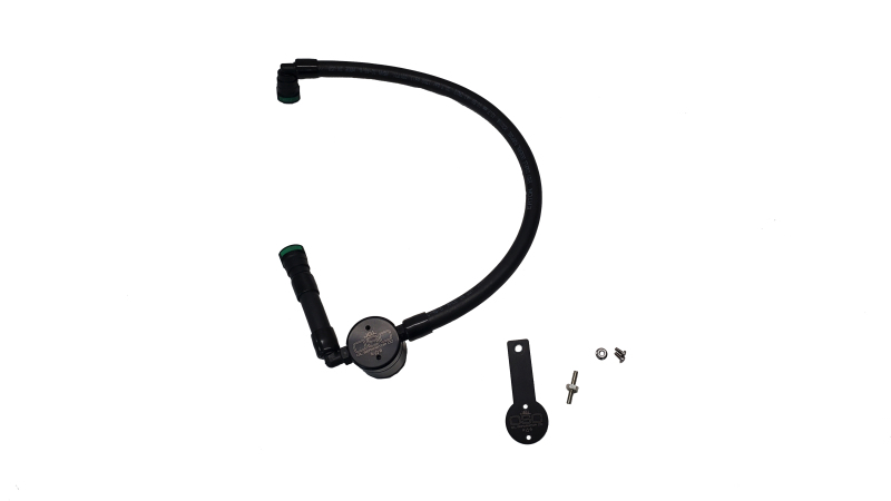 J&L 16-22 Dodge Durango / Jeep Grand Cherokee 3.6L Oil Separator 3.0 Passenger Side - Black Anodized - 3074P-B