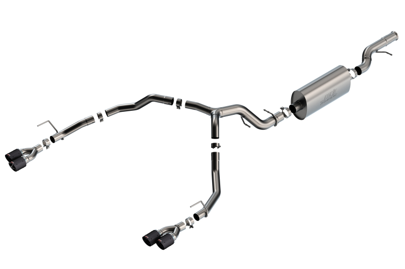 Borla 21-22 Chevrolet Tahoe 6.2L V8 2/4WD 4DR T-304 SS Touring Cat-Back Exhaust w/ Carbon Fiber Tips - 140858CF