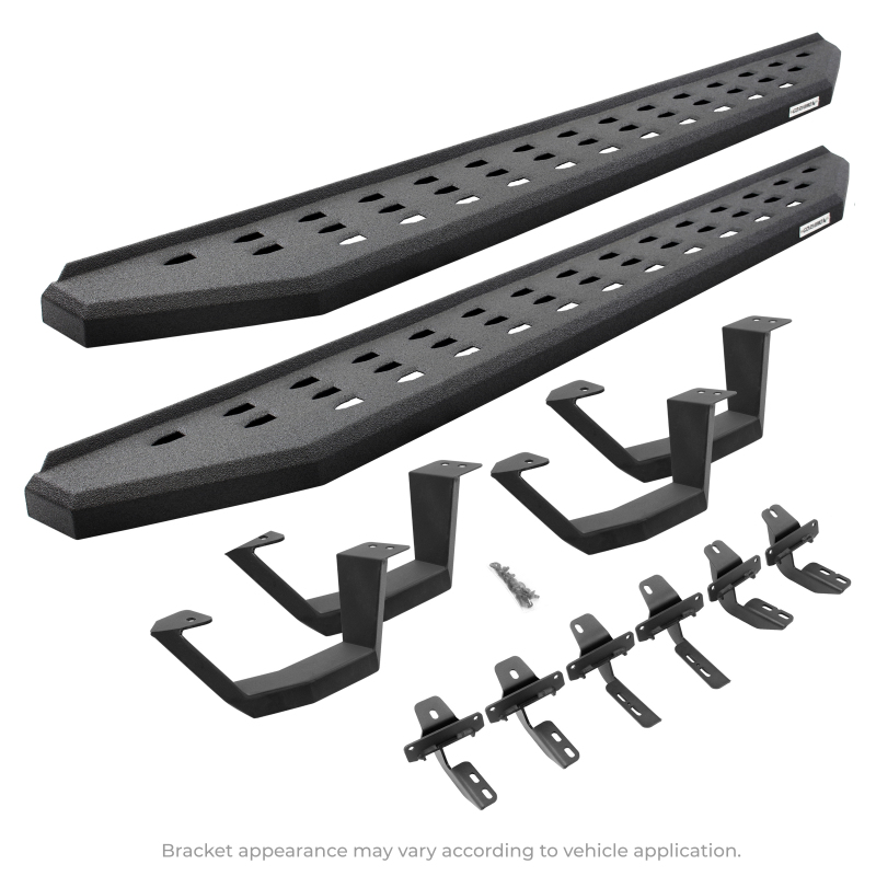 Go Rhino 2022 Toyota Tundra CrwMx Kit w/RB20 Running Board + Brkts + 4 RB20 Drop Steps - Bedlnr Coat - 6944368720T