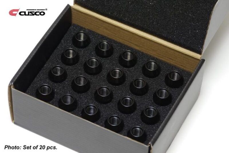 Cusco Universal Wheel Lug Nut Set M12 x P1.5mm - Black (20pcs) - 00B 738 1520B