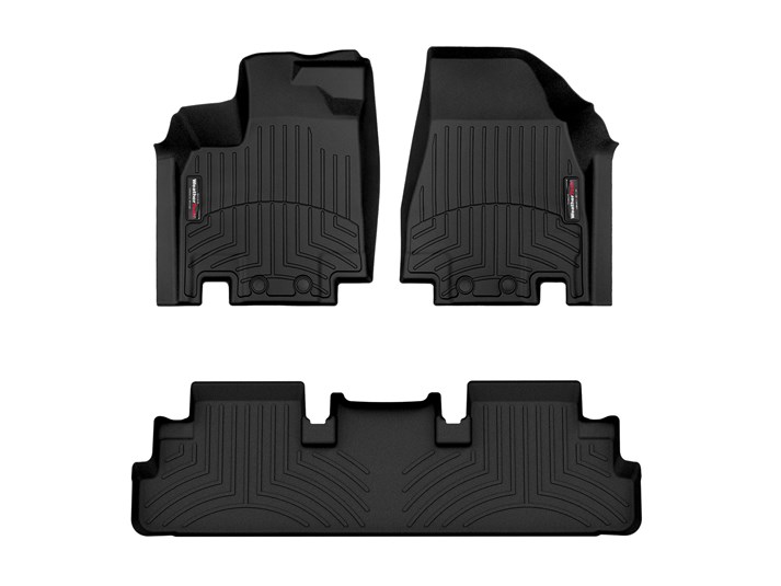 WeatherTech 2022 Nissan Pathfinder / Infiniti QX60 - 7 Seater Complete Floor Liner Set - Black - 441698-1-2-3