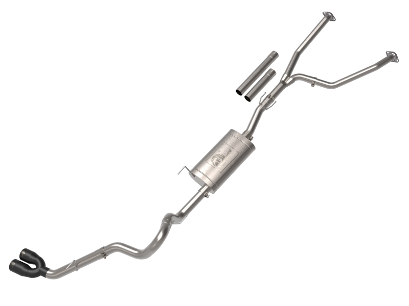 aFe 2022 Toyota Tundra V6-3.5L (tt) Vulcan Series 2.5in to 3in 304 SS Cat-Back Exhaust w/ Black Tip - 49-36061-B