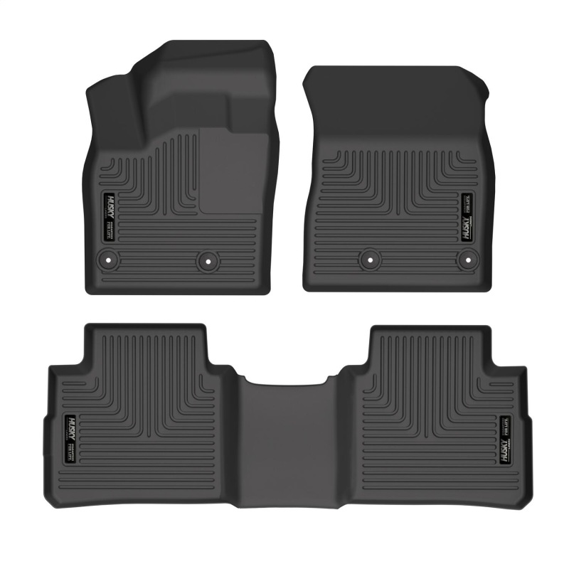 Husky Liners 21-22 Nissan Rogue WeatherBeater Front & 2nd Seat Floor Liners - Black - 95081