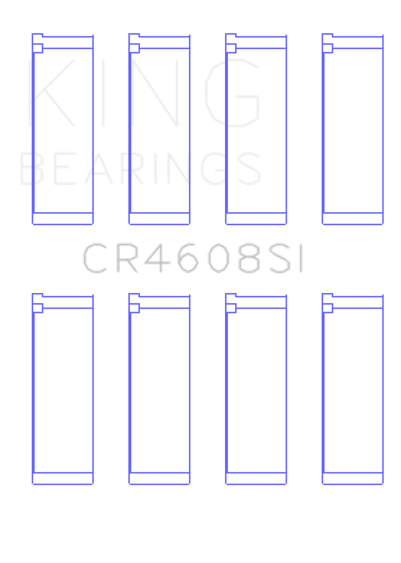 King Toyota 2ZZ-GE (Size .025) Connecting Rod Bearing Set (Set of 4) - CR4608SI0.25