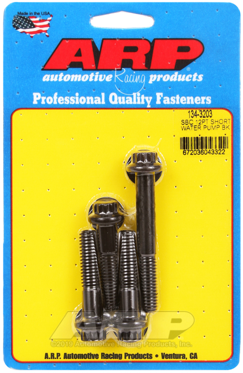 ARP SB Chevy 12pt Short Water Pump Bolt Kit - 134-3203