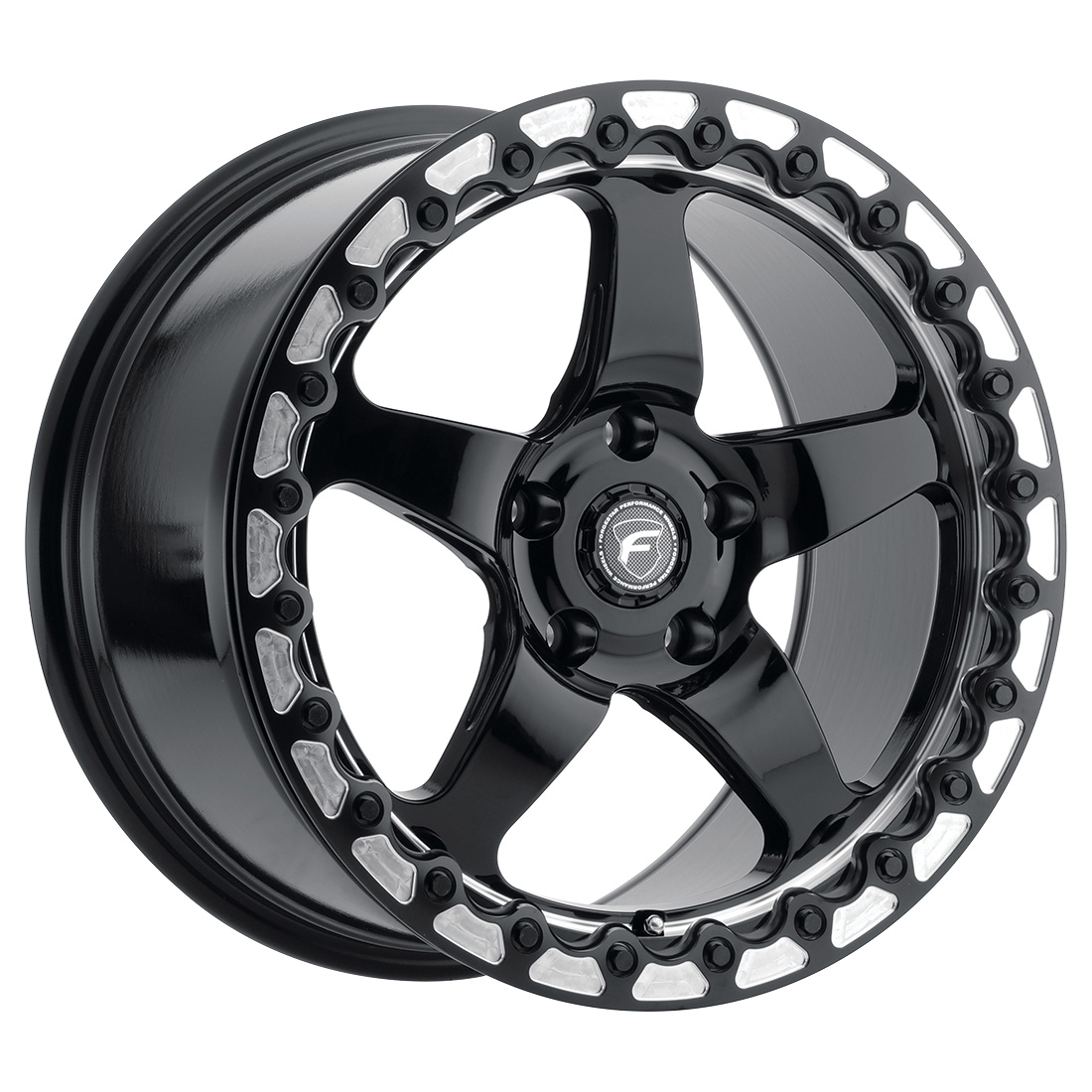 Forgestar D5 15x10 / 5x120.65 BP / ET50 / 7.5in BS Gloss Black Wheel - F001B0063P50