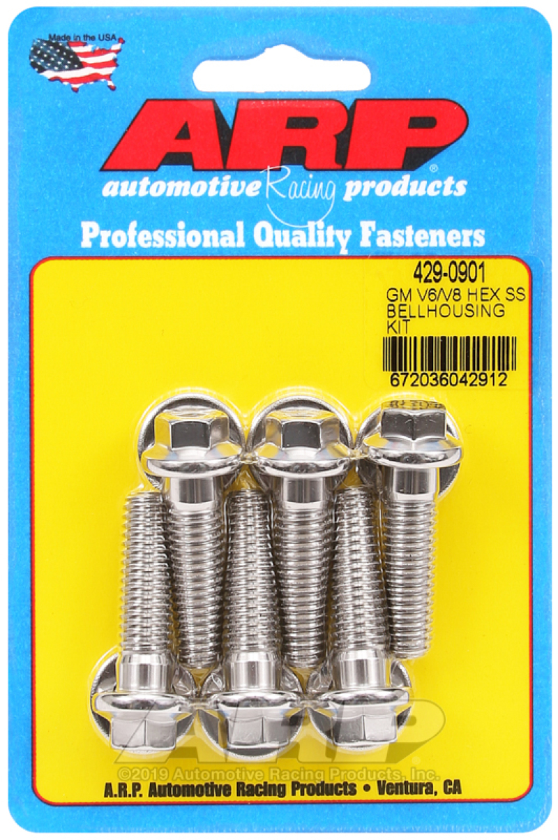 ARP GM V6/V8 SS Hex Bellhousing Bolt Kit - 429-0901