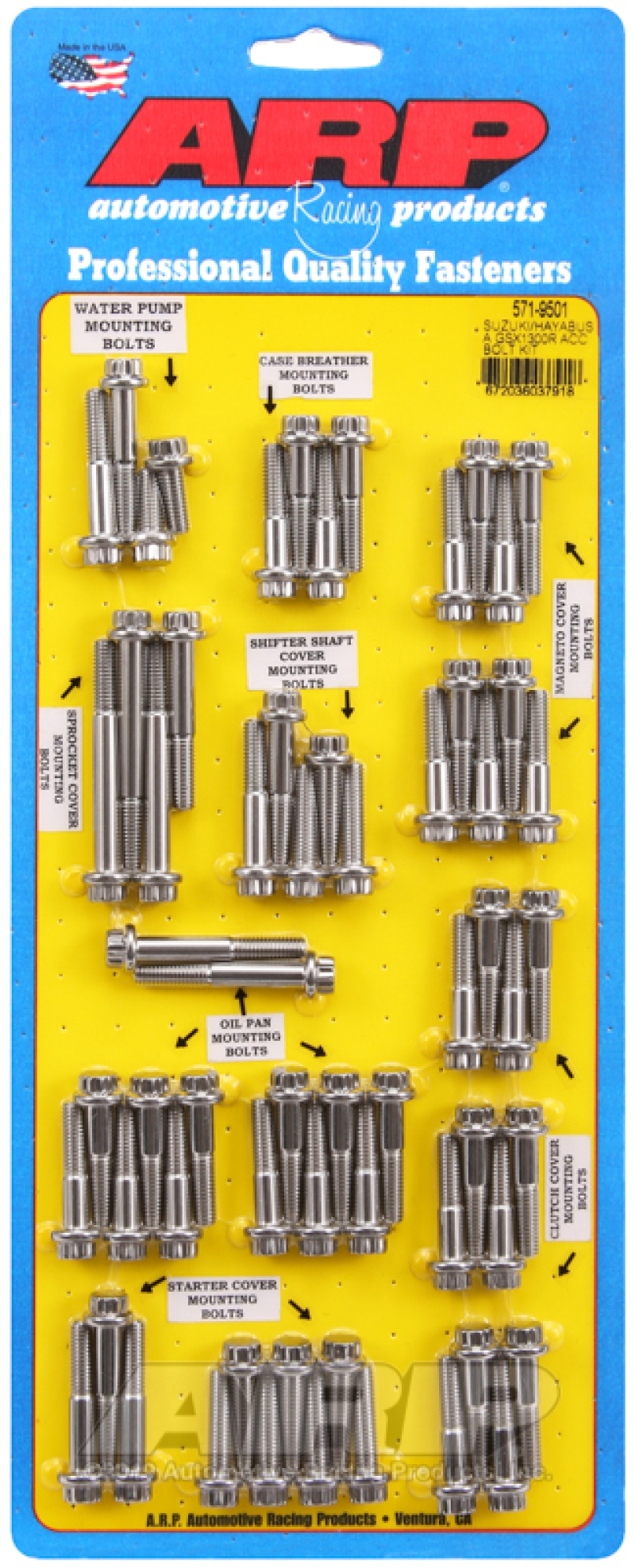 ARP Suzuki/Hayabusa GSX1300R SS 12pt Accessory Bolt Kit - 571-9501