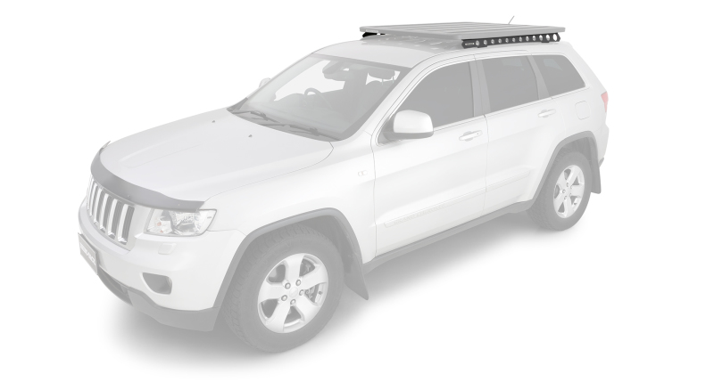 Rhino-Rack 11-21 Jeep Grand Cherokee WK2 4DR (w/ Metal Roof Rails) Backbone Mounting System - Black - RJGB1