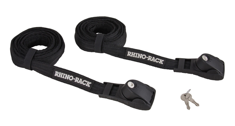 Rhino-Rack Rapid Tie Down Straps - 3.5m/11.5ft - Pair - Black - RTD35L