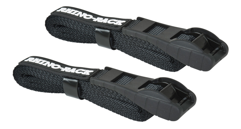 Rhino-Rack Rapid Tie Down Straps w/Buckle Protector - 3.5m/11.5ft - Pair - Black - RTD35P