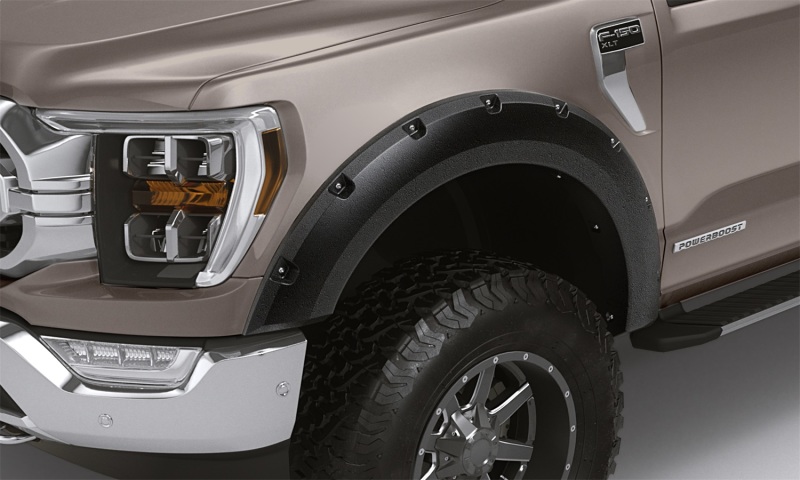 Lund 21-22 Ford F-150 RX-Rivet Style Textured Fender Flares - Black (2 Pc. Front) - RX150TA