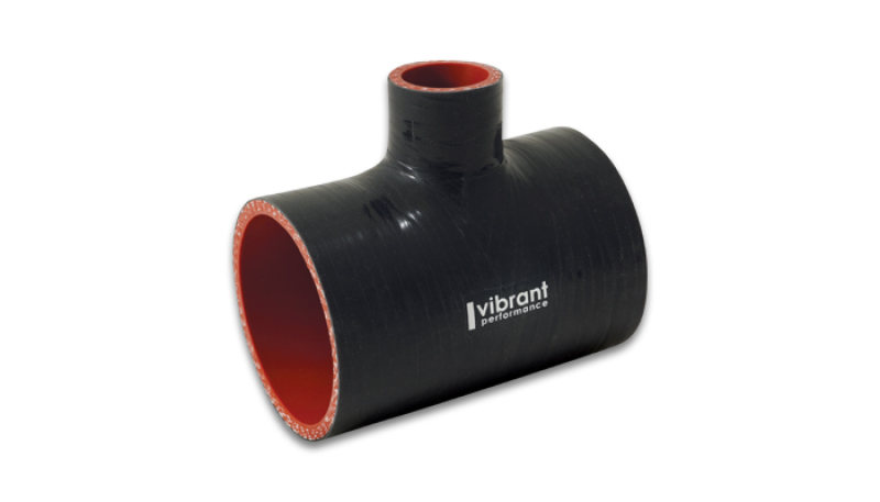 Vibrant Silicone T-Hose Coupler Hose ID 2.50in Overall Length 4in Branch ID 1in - 19689