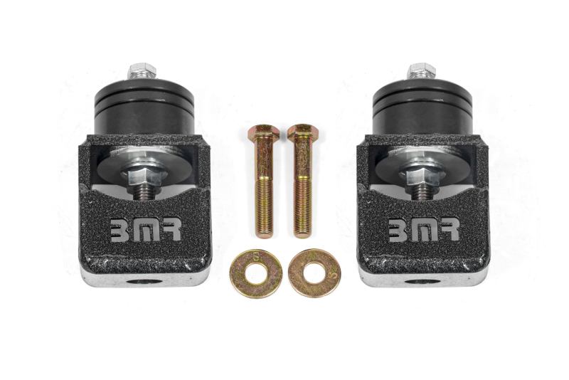 BMR Chevy SS and Pontiac G8 Motor Mount Kit (Solid Bushings) Black Hammertone - MM301H