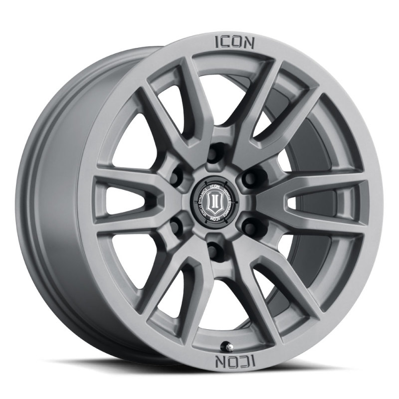 ICON Vector 6 17x8.5 6x5.5 25mm Offset 5.75in BS 95.1mm Bore Titanium Wheel - 2417859057TT
