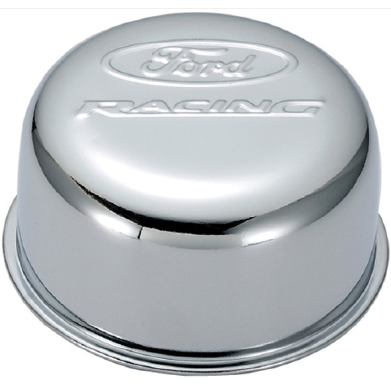Ford Racing Chrome Breather Cap w/ Ford Racing Logo - Twist Type - 302-200