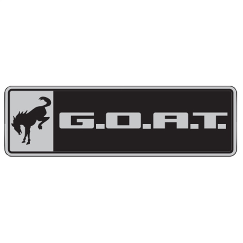 Ford Racing Bronco/Bronco Sport G.O.A.T. Badge - Black/Chrome - M-1447-GOAT