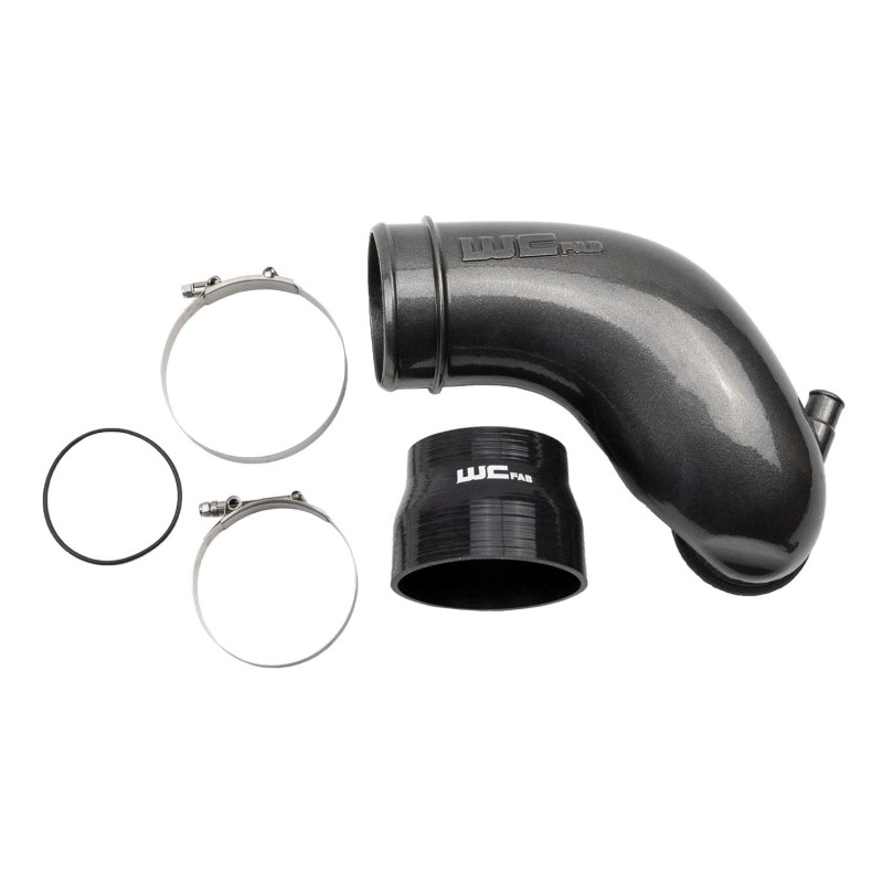 Wehrli 06-10 Chevrolet 6.6L LBZ/LMM Duramax 3.5in Intake Horn - WCFab Grey - WCF100412-GRY