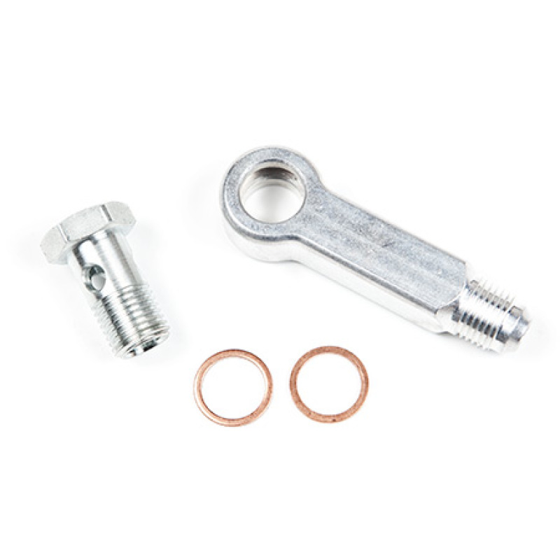 ATP Aluminum Banjo Fitting 14mm Hole -6AN Male Flare Fitting (Long Version) - ATP-FTG-140