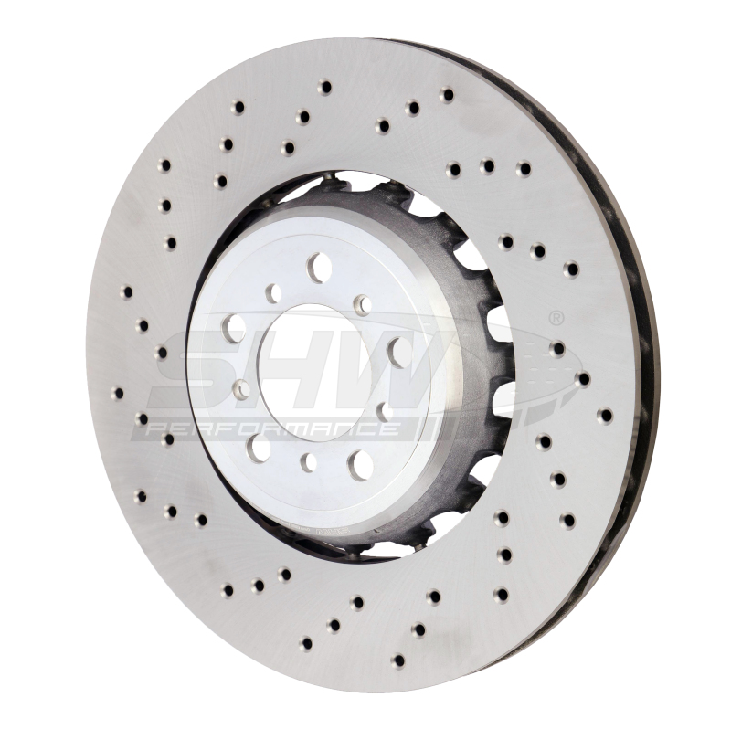 SHW 15-18 BMW M3 3.0L Left Front Cross-Drilled Lightweight Brake Rotor - BFL44809