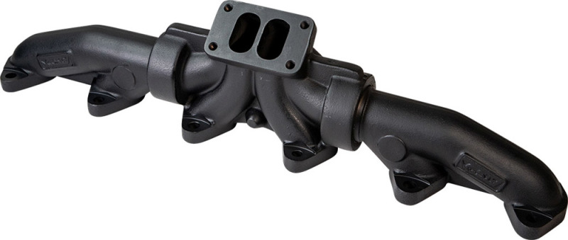 ATS Diesel 1998.5+ Dodge 5.9L / 6.7L 3pc Pulse Flow Exhaust Manifold Kit - Ceramic Coated Black - 2049352218