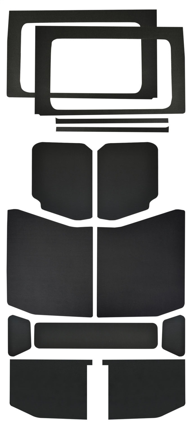 DEI 2018-Up Jeep Wrangler JL 4-Door Leather Look Headliner Complete Kit 13-pc - Black - 50182