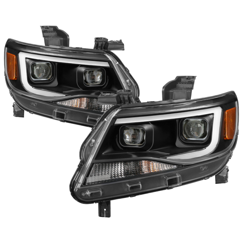 xTune Chevy Colorado 15-17 Halogen Only Projector Headlights - DRL - Black PRO-JH-CCO04-LBDRL-BK - 9039287