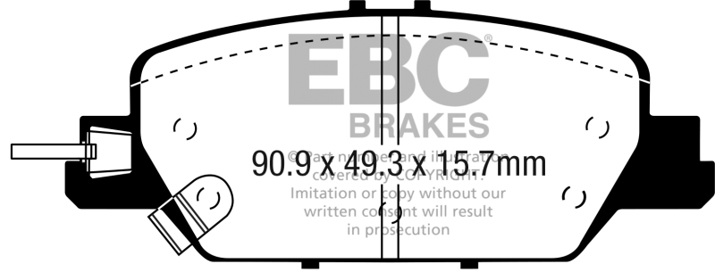 EBC 2017+ Honda CR-V 1.5L Turbo Ultimax2 Rear Brake Pads - UD2037