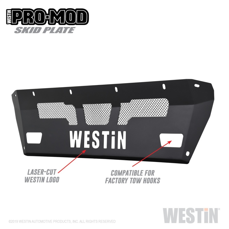 Westin 15-19 Chevrolet Silverado 2500/3500 Pro-Mod Skid Plate - Textured Black - 58-71165