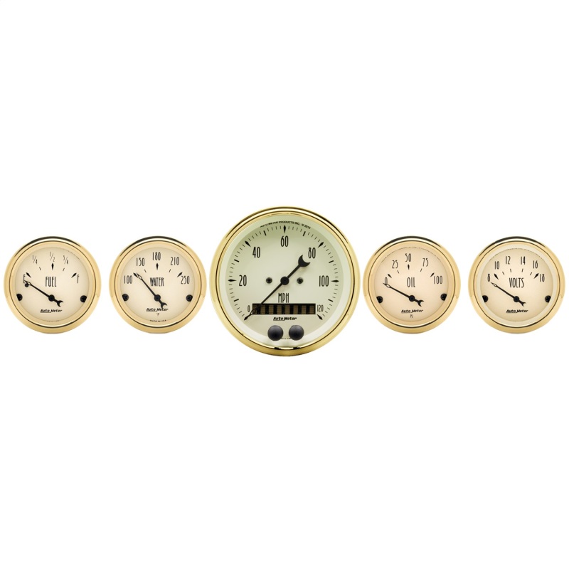 Autometer Golden Oldies 5 PIECE (3-3/8in & 2-1/16in.) GPS Speedometer Gauge Kit - 1550